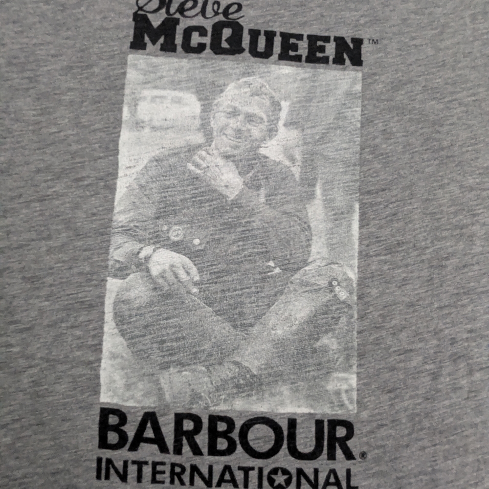 Steve McQueen Barbour International Men's Gray T-Shirt 3X